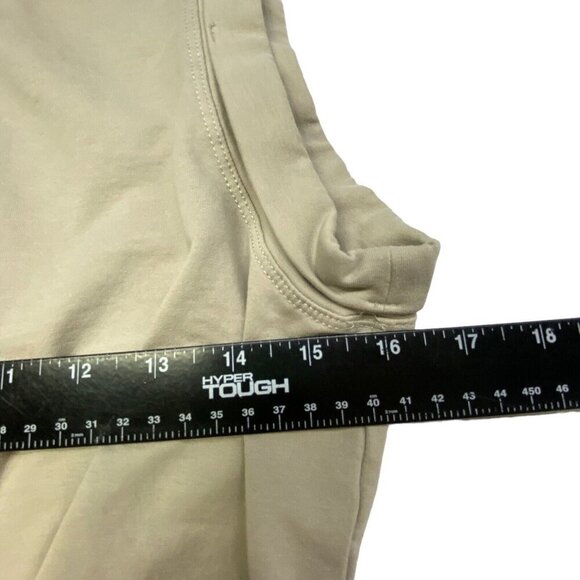 ARRIVE GUIDE Women Top Size S Beige Cropped Sleeveless Athletic Crew Neck 32-6 - Picture 7 of 7